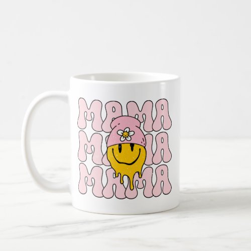 Retro Boho Mama Cute Smile Happy Face Coffee Mug