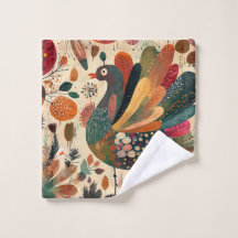 Retro Boho Patchwork Fall Turkey