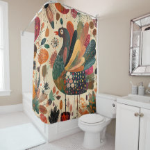 Retro Boho Patchwork Fall Turkey