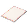 Retro Boho Pink Orange Floral Personalized Name Notepad