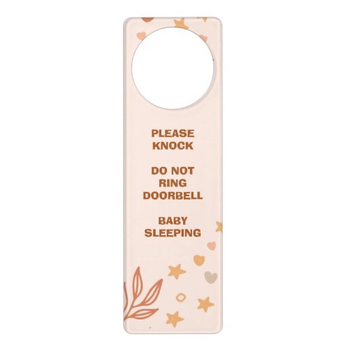 Retro Boho Rainbow Rust Baby  Door Hanger