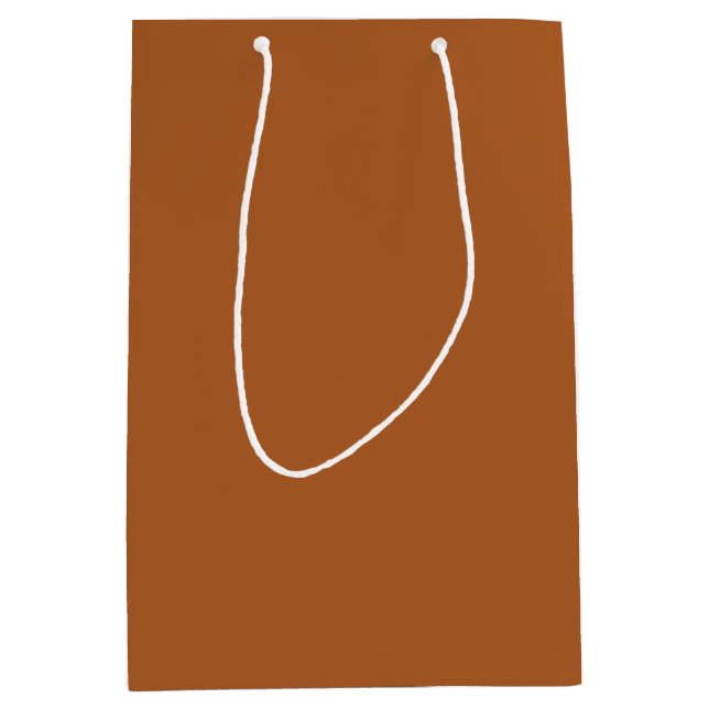 Retro Boho Rust Brown Medium Gift Bag (Front)