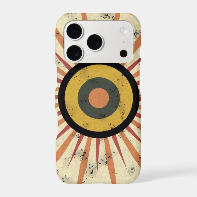 Retro Boho Sunburst Design Iphone Case (Back)