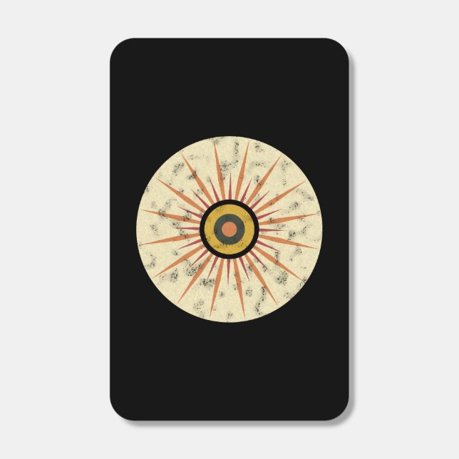 Retro Boho Sunburst Design Matchboxes (Front)
