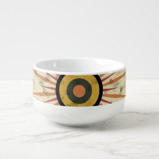Retro Boho Sunburst Design Soup Mug