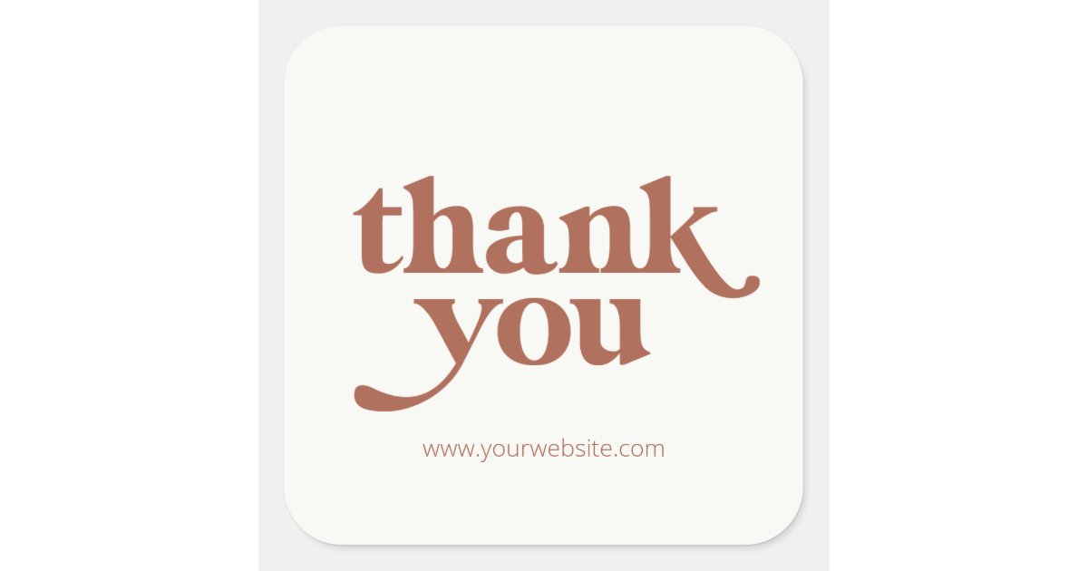 Boho thank you stickers