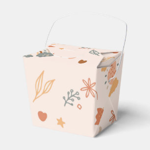 Retro Boho Watercolor Rainbow Neutral Favor Boxes