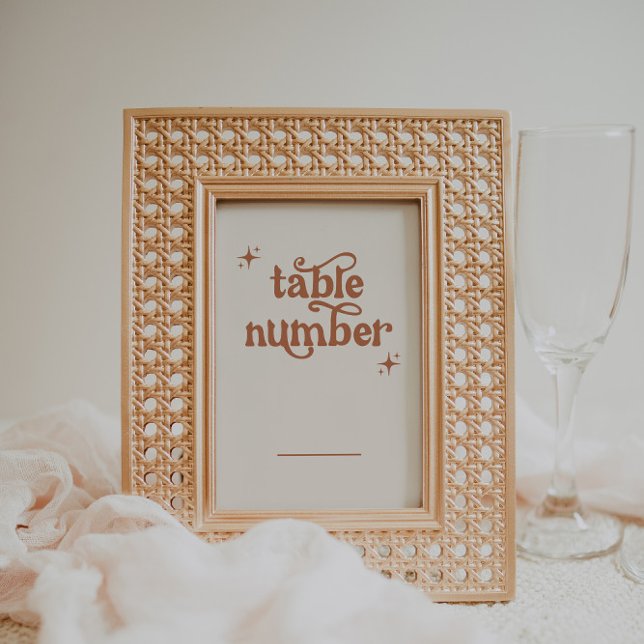 Retro Boho Wedding Table Numbers (Creator Uploaded)