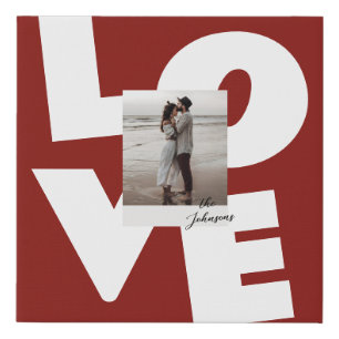 Retro Bold Love Wall Art with Photo