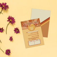 Retro Bold Neon Orange Pink Wedding RSVP