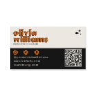 Retro Bold QR Code Boho Groovy Checkered Funky