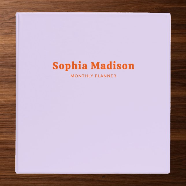 Retro Bold Simple Purple Orange 3 Ring Binder (Creator Uploaded)