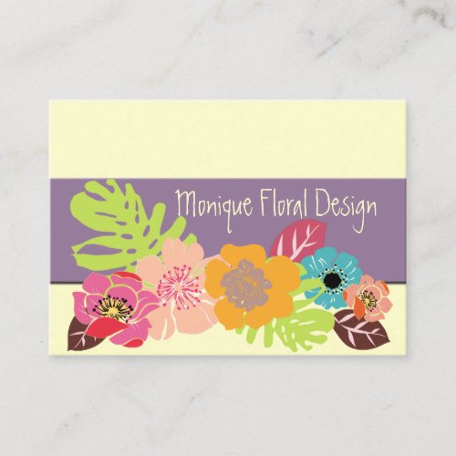 Retro Flowers Business Card