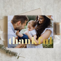 Retro Bold Typography Thankful Happy Thanksgiving