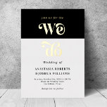 Retro Bold We Do Real Gold Foil Wedding Invitation Foil Invitation<br><div class="desc">Surprise your loved ones with this stylish invitation,  featuring whimsical retro typography in gold foil and custom text of your choice. Easily add your own details by clicking on the "personalize" option.</div>