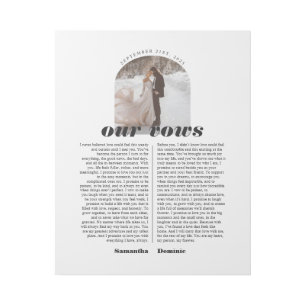 Retro Bold Wedding Vows Arch Photo Gallery Wrap