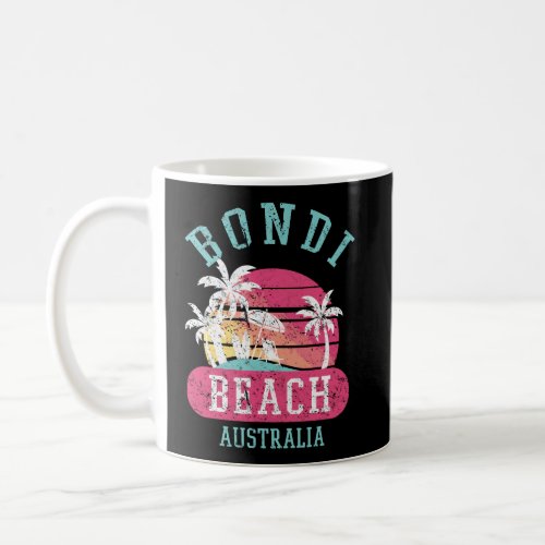 Retro Bondi Beach Australia Distressed Graphic Des Coffee Mug