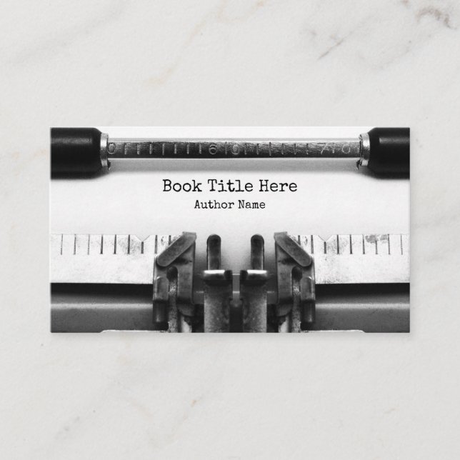 Retro Book Author And Promotional Business Card (Front)