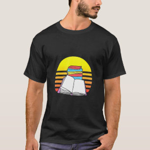 Retro Book Librarian Bookworm Reading T-Shirt