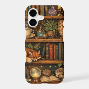 Retro book lover woodland animals iPhone 17 case