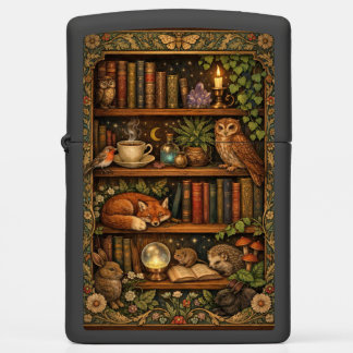 Retro book lover woodland animals zippo lighter