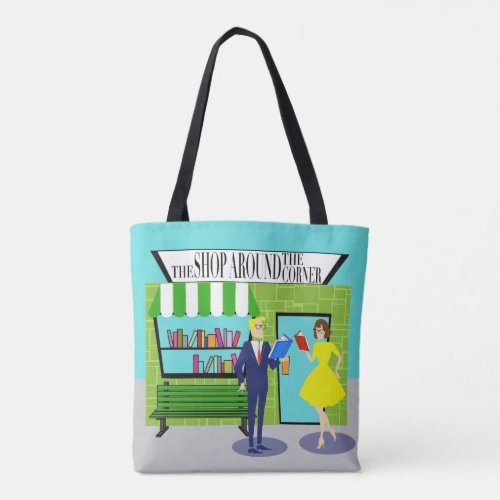 Retro Book Lovers All_Over Print Tote Bag