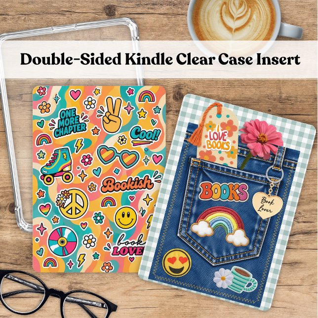 Retro Book Vibes Kindle Double Sided Insert Card (Creator Uploaded)