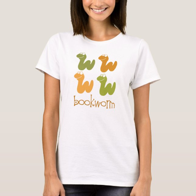 Retro Bookworm Reading Gift T-Shirt (Front)