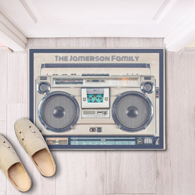 Retro Boombox Beige Doormat (Creator Uploaded)