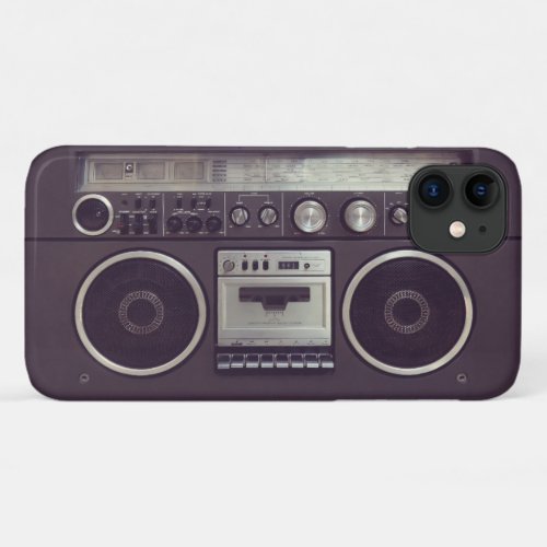 Retro Boombox Cassette Player Funny iPhone 11 Case