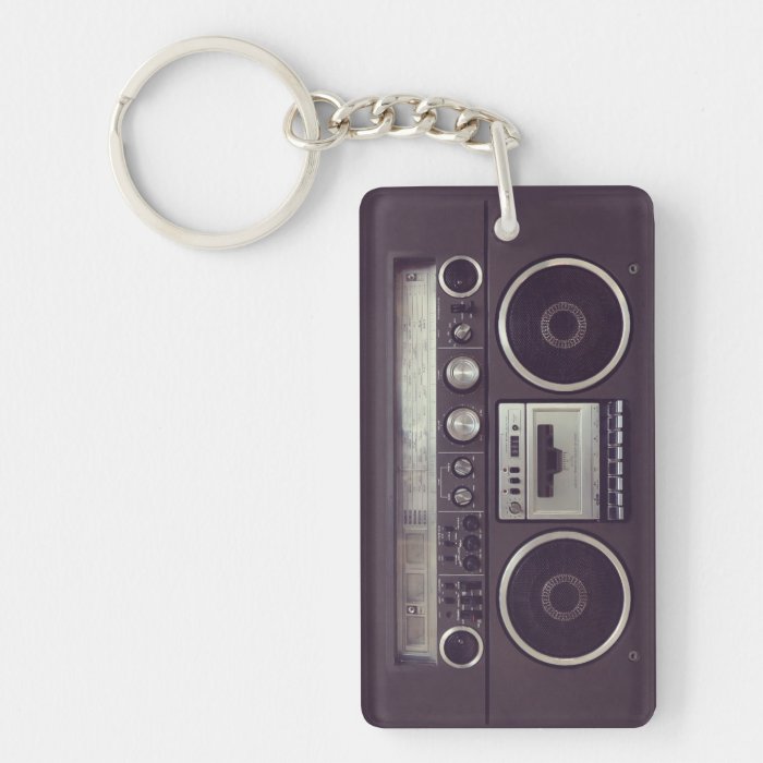 Retro Boombox Cassette Player Funny keychain Acrylic Keychains