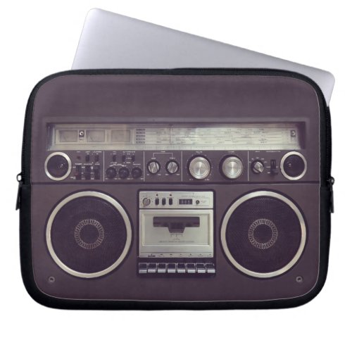 Retro Boombox Cassette Player Funny laptop sleeve