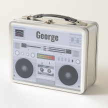 Retro boombox cassette player
