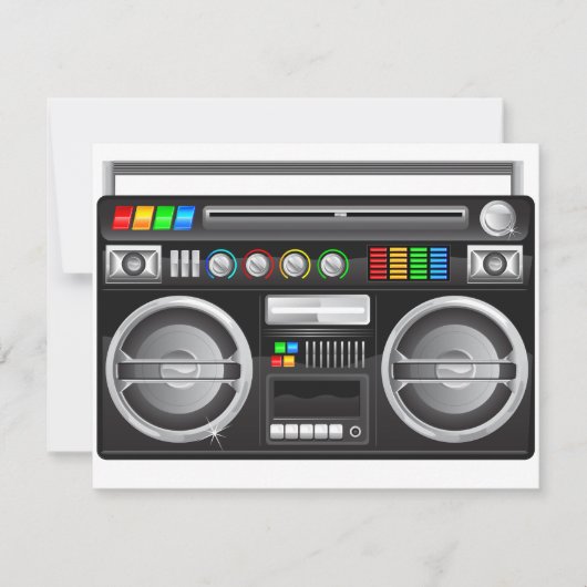 retro boombox ghetto blaster graphic (Front)