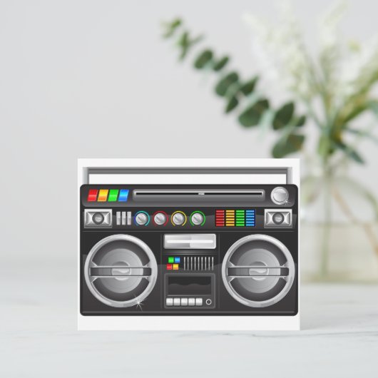 retro boombox ghetto blaster graphic (Standing Front)