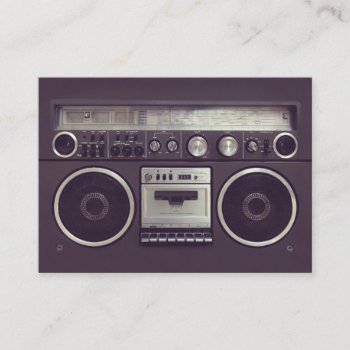 Retro Boombox Ghetto Blaster Music Business Card by BluePlanet at Zazzle