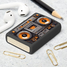 Retro Boombox Music Player Vintage Zippo Lighter