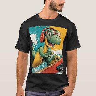 Retro Boombox Robot with Headphones T-Shirt