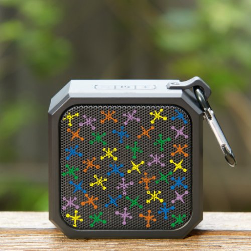 Retro Boomer Scattered Jacks Pattern Bluetooth Speaker