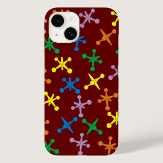 Retro Boomer Scattered Jacks Pattern Case-Mate iPhone 14 Case