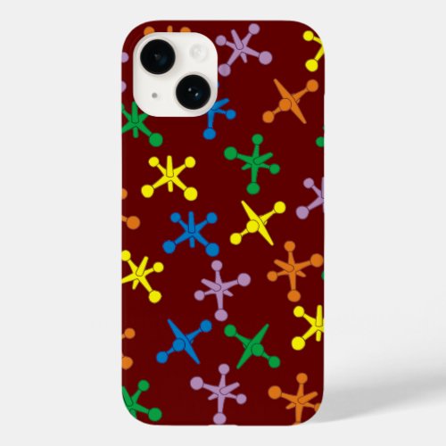 Retro Boomer Scattered Jacks Pattern Case_Mate iPhone 14 Case