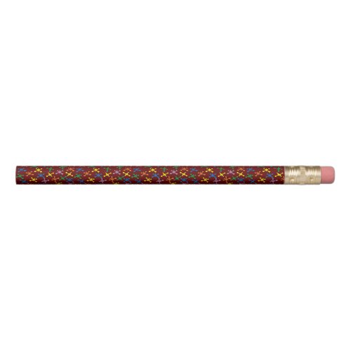 Retro Boomer Scattered Jacks Pattern Pencil