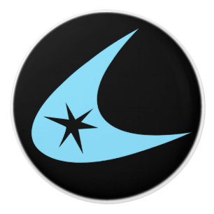 Retro Boomerang Ceramic Knob