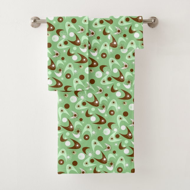 Retro Boomerangs Bath Towel Set (Insitu)