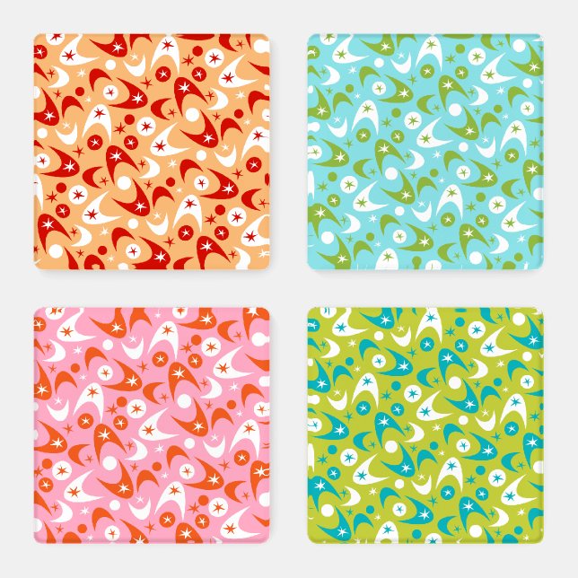Retro Boomerangs Coaster Set (Set)