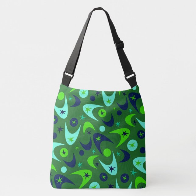 Retro Boomerangs Crossbody Bag (Front)