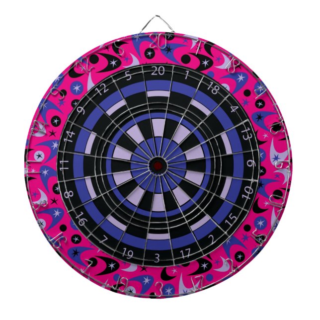 Retro Boomerangs Dart Board (Front)