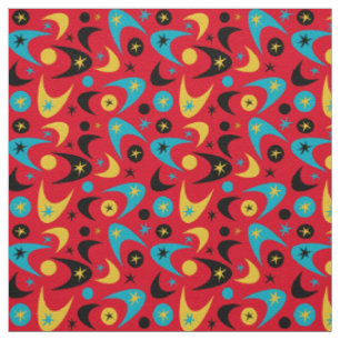 Retro Boomerangs Fabric