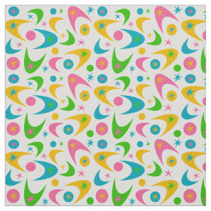 Retro Boomerangs Fabric