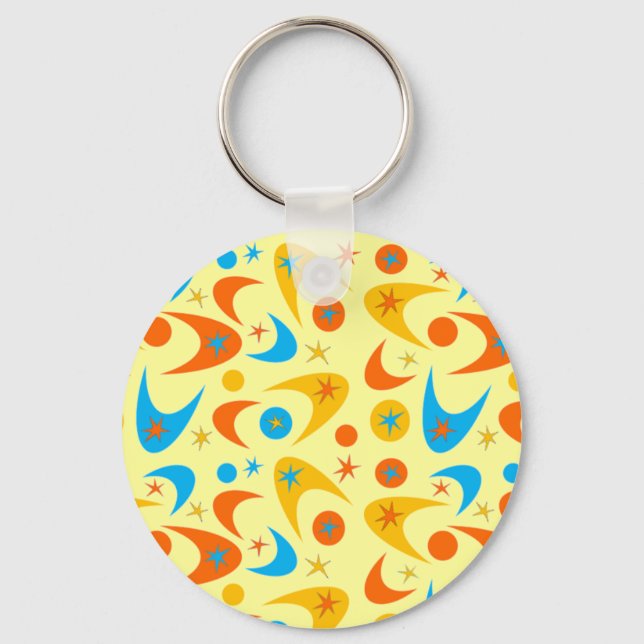 Retro Boomerangs Keychain (Front)